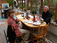 Stella and John from Edmondton, Alberta at the table where we all ate together
